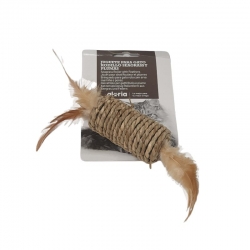 Juguete Rodillo Seagrass Plumas Gloria Para Gato 23 Cm